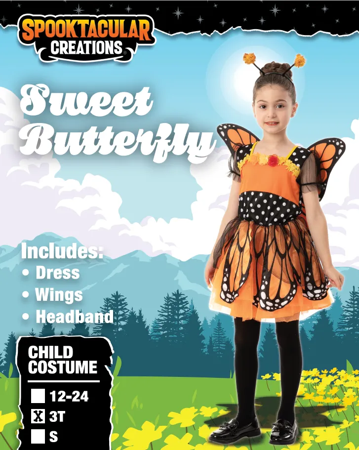 Monarch Butterfly Costume For Role Play Cosplay - Child