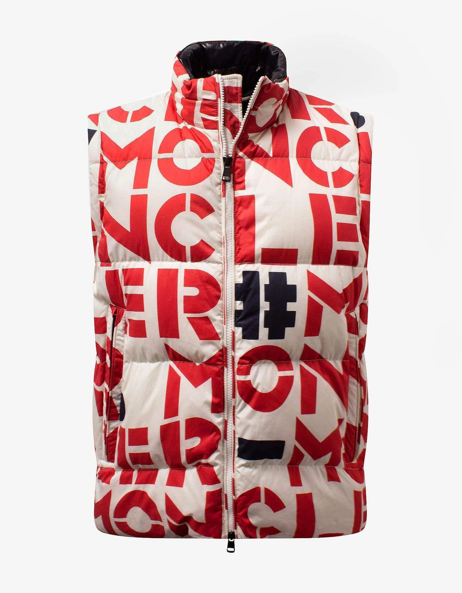 Moncler Jehan All-Over Logo Print Nylon Down Jacket