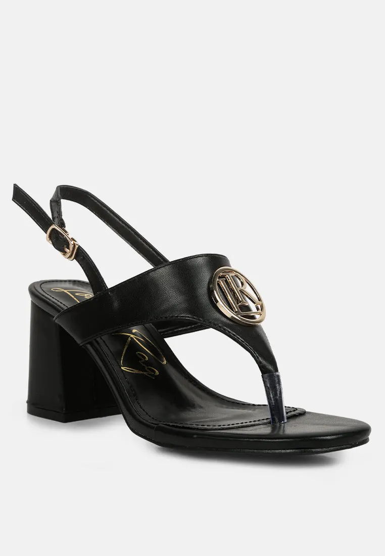 Monde Block Heel Thong Sandals