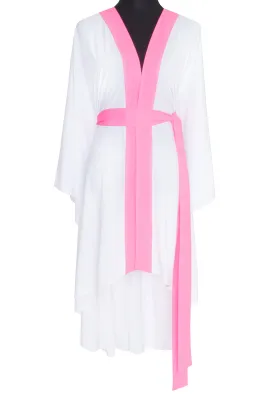 Monochrome - White Kimono (Neon Pink)