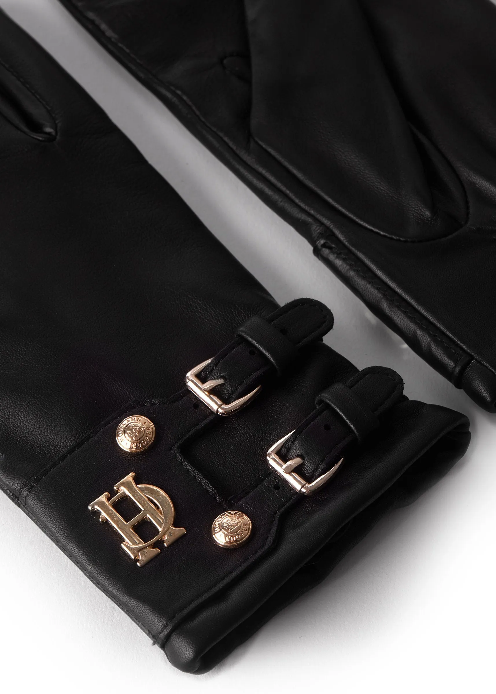 Monogram Leather Gloves (Black)