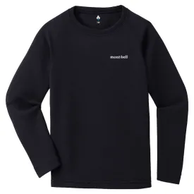 Montbell Base Layer Kids' Unisex ZEO-LINE Expedition Round Neck Long Sleeve Crew Black 135-150 1107727