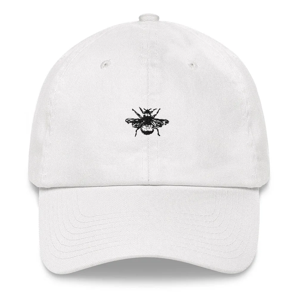 More Options/Bee bumblebee detailed embroidery 100% cotton twill cap hat save the bees insect bug