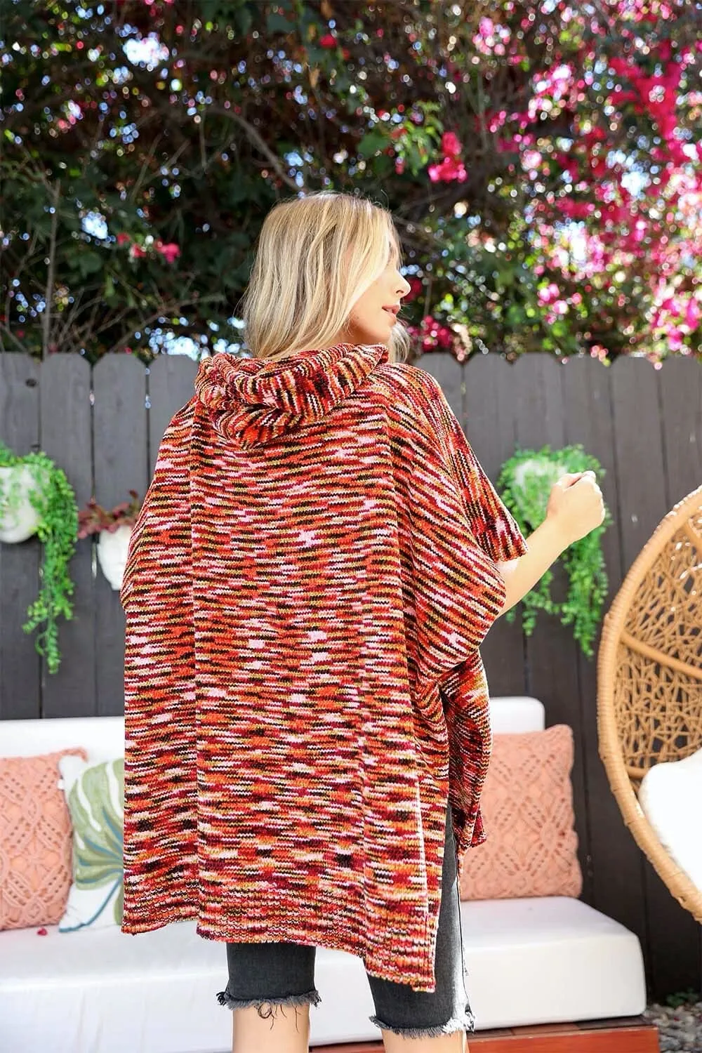 Mosaic Modernized Hooded Poncho