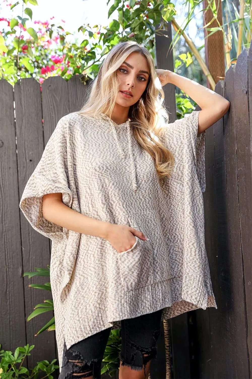 Mosaic Modernized Hooded Poncho