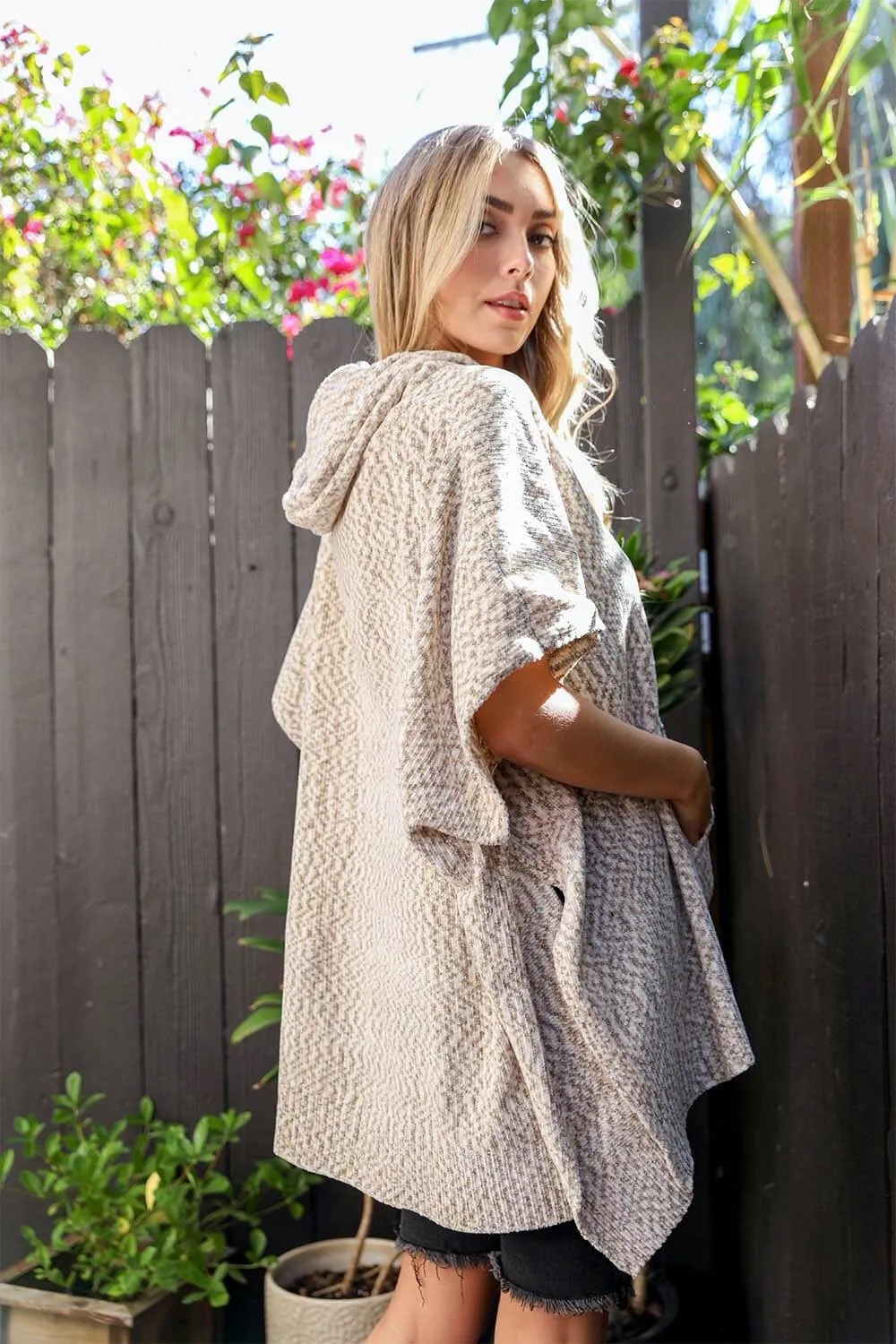 Mosaic Modernized Hooded Poncho