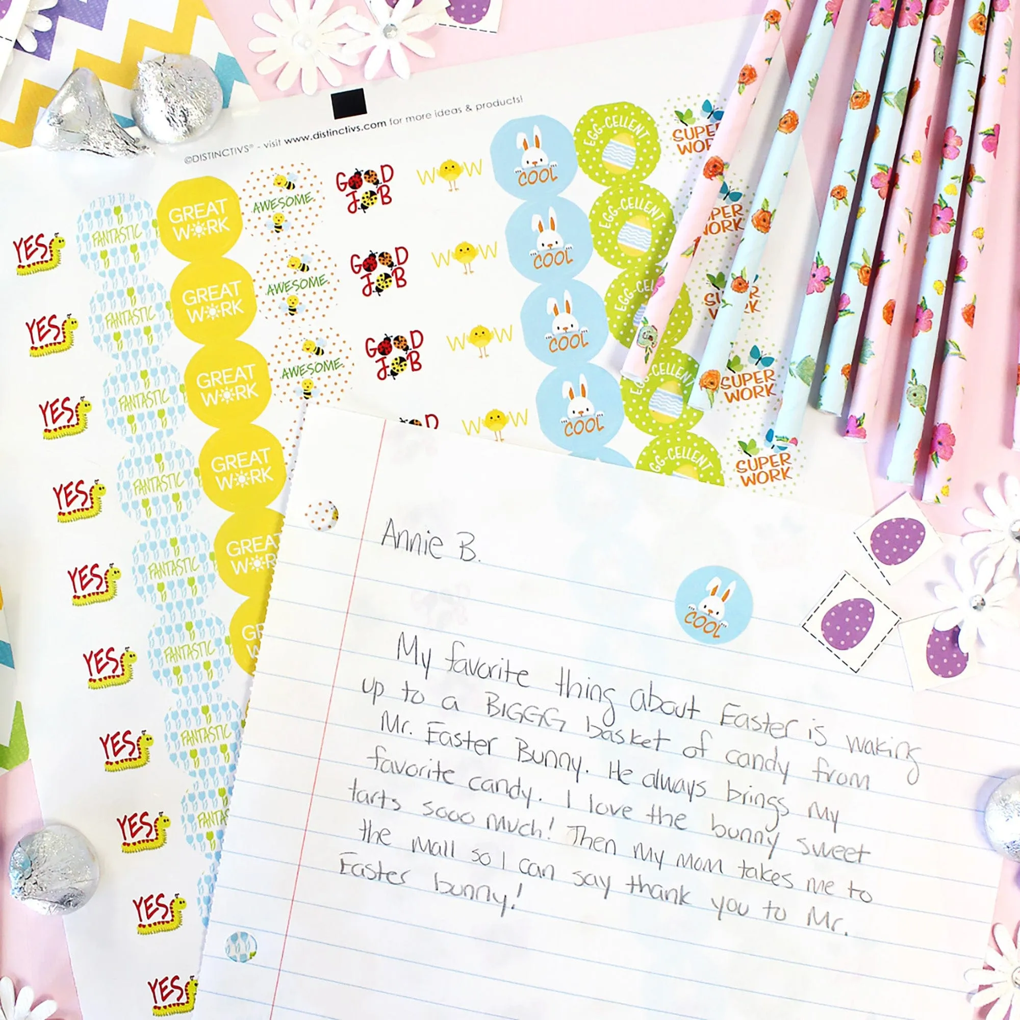 Motivational Teacher Reward Stickers for Students: Spring Theme (1,080 Stickers)