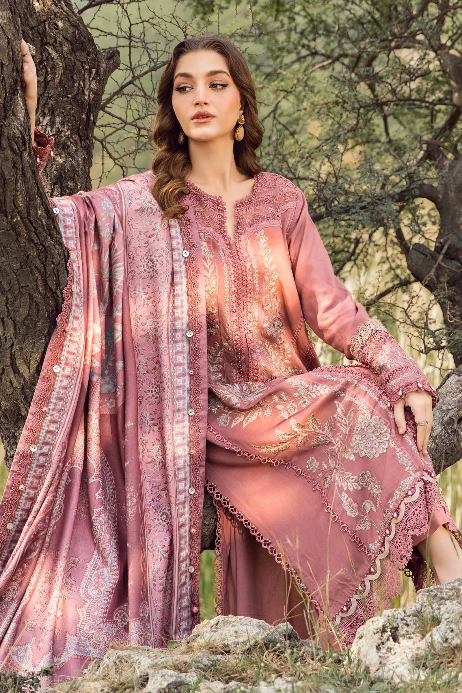 Mprints'24 - 3 Piece Unstitched Printed Linen Suit | MPT-2404-A