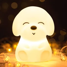 Mubarek Night Light for Kids Lamp,16 Colors & Soft Silicone Kids Night Light Lamp,Dimmable Rechargeable Toddler Night Light for Baby Nursery,Baby Night Light Nightlight for Kids Room, Dog Themed Gifts