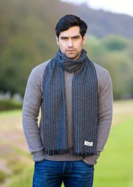 Mucros Donegal Wool Scarf | Blue