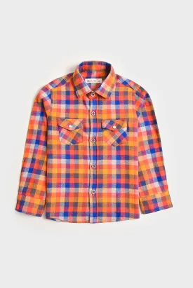 Multi-Color Checked Flannel Shirt