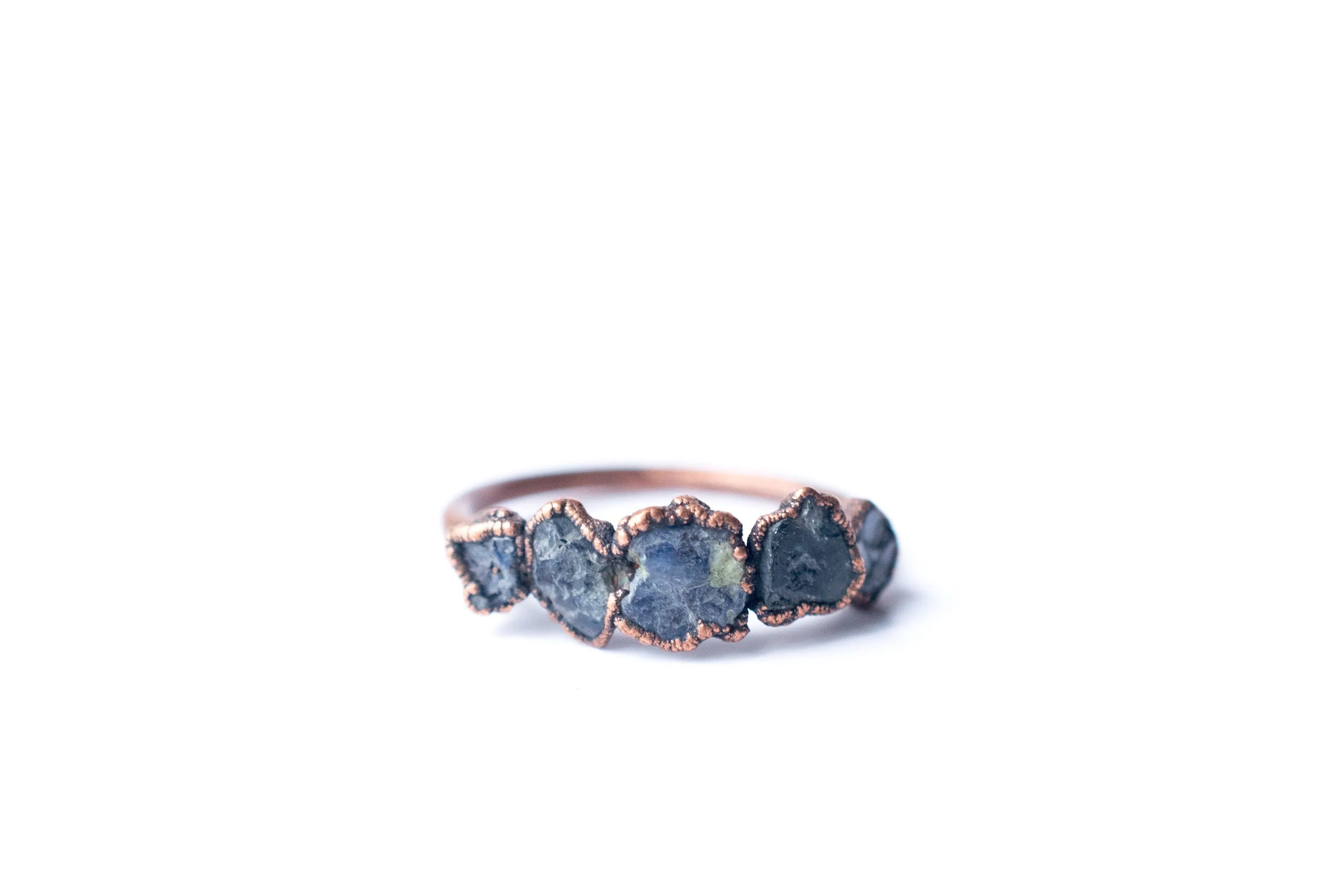 Multi Stone Ring | Raw sapphire ring