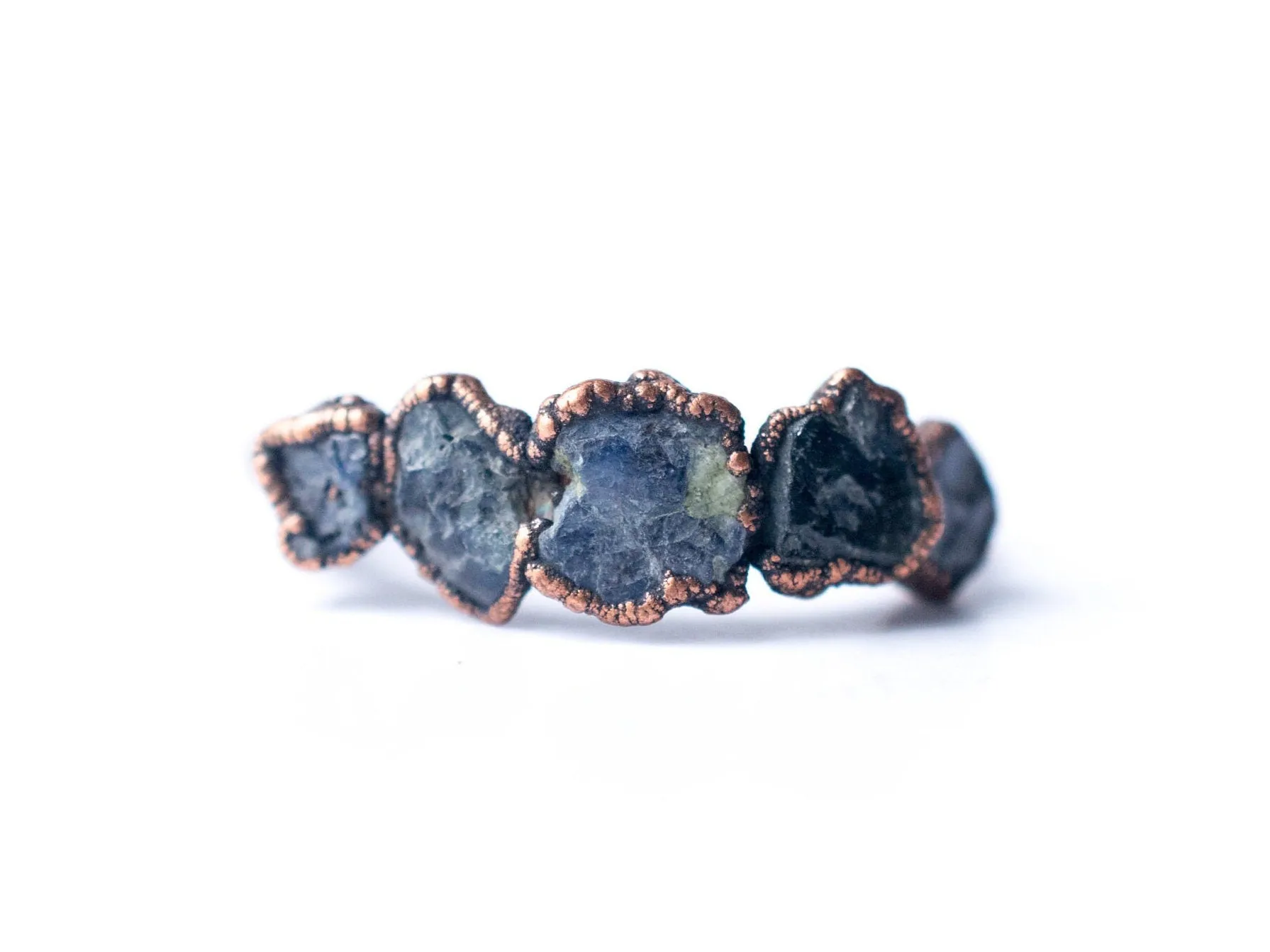 Multi Stone Ring | Raw sapphire ring