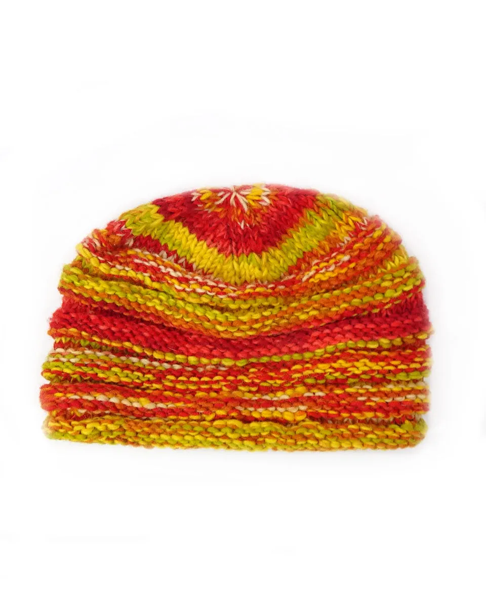 Multi-Striped Ribbed Beanie