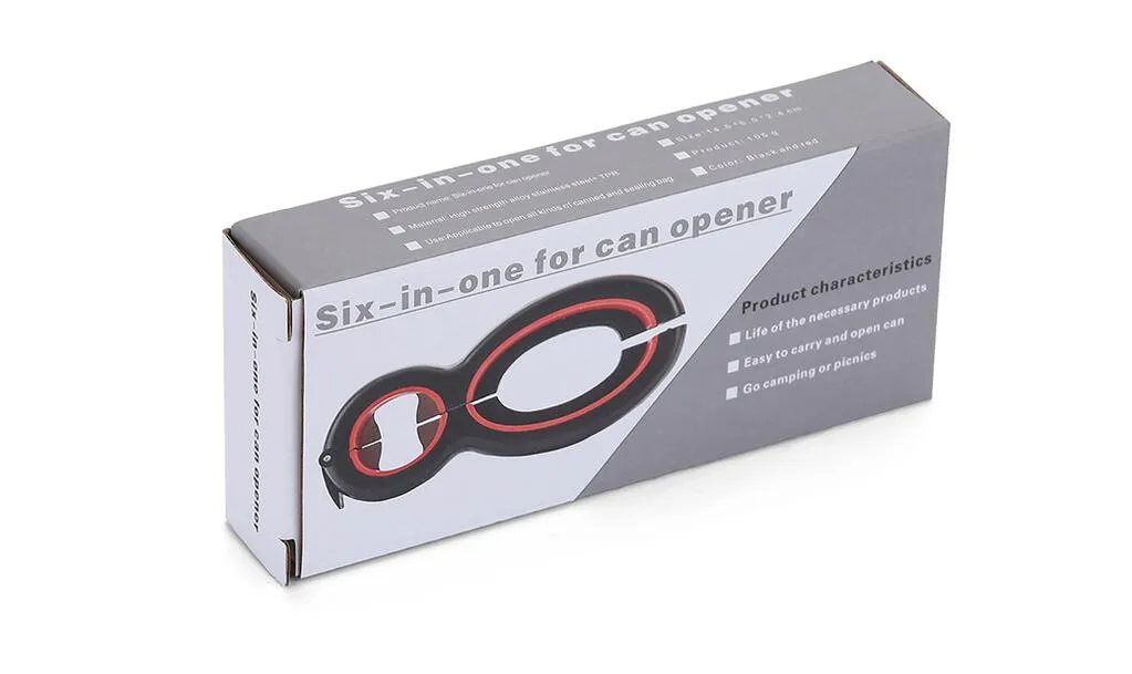 Multifunctional Easy Opener Six in One Bottle Can Opener