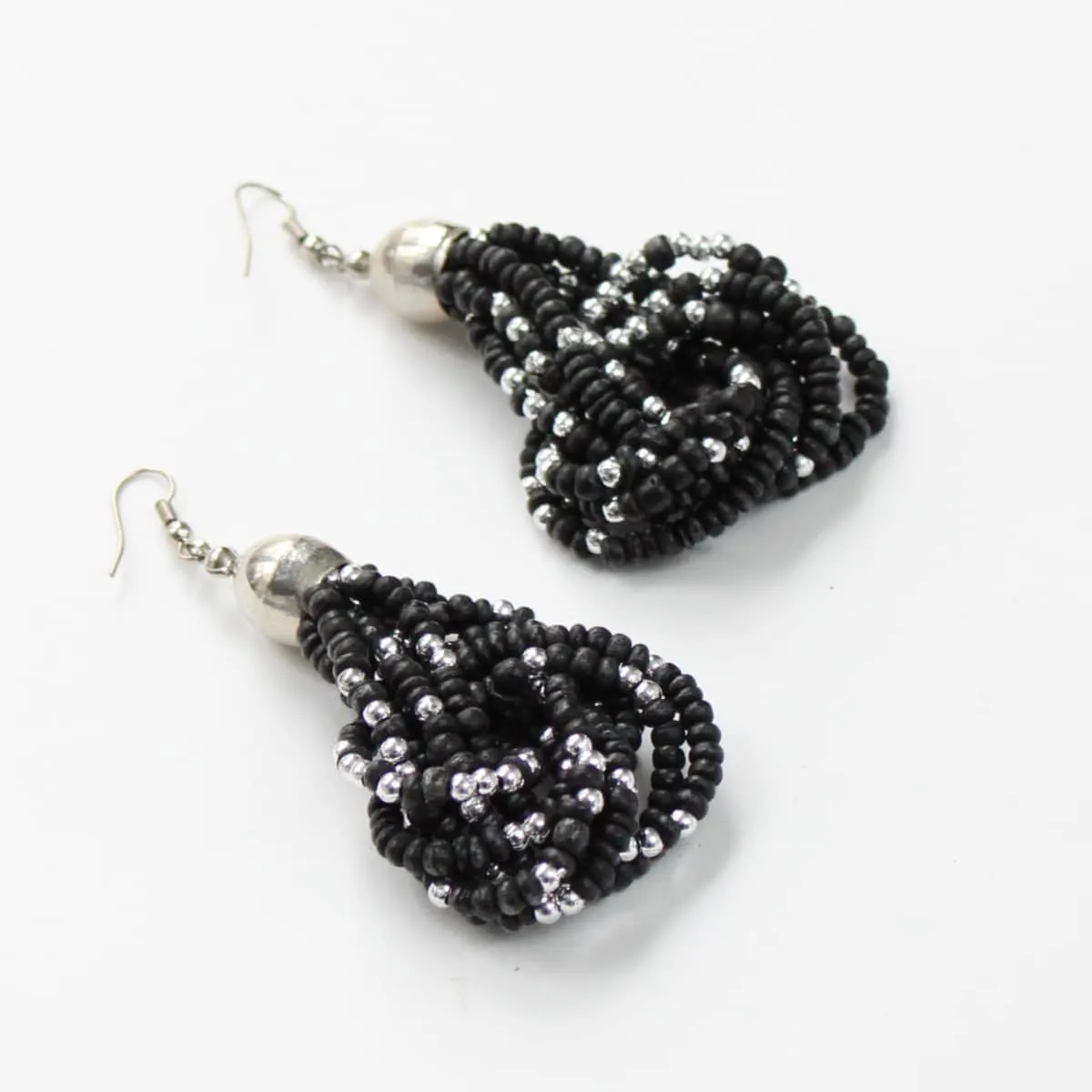 Multilayer Beaded Dangle Earrings