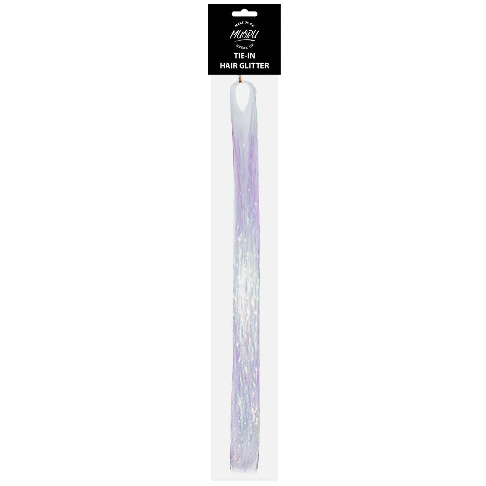 MUOBU Tie-In Holographic Hair Glitter Tinsel - Iridescent