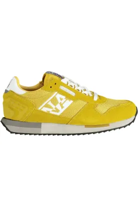 Napapijri Yellow Leather Men Sneaker