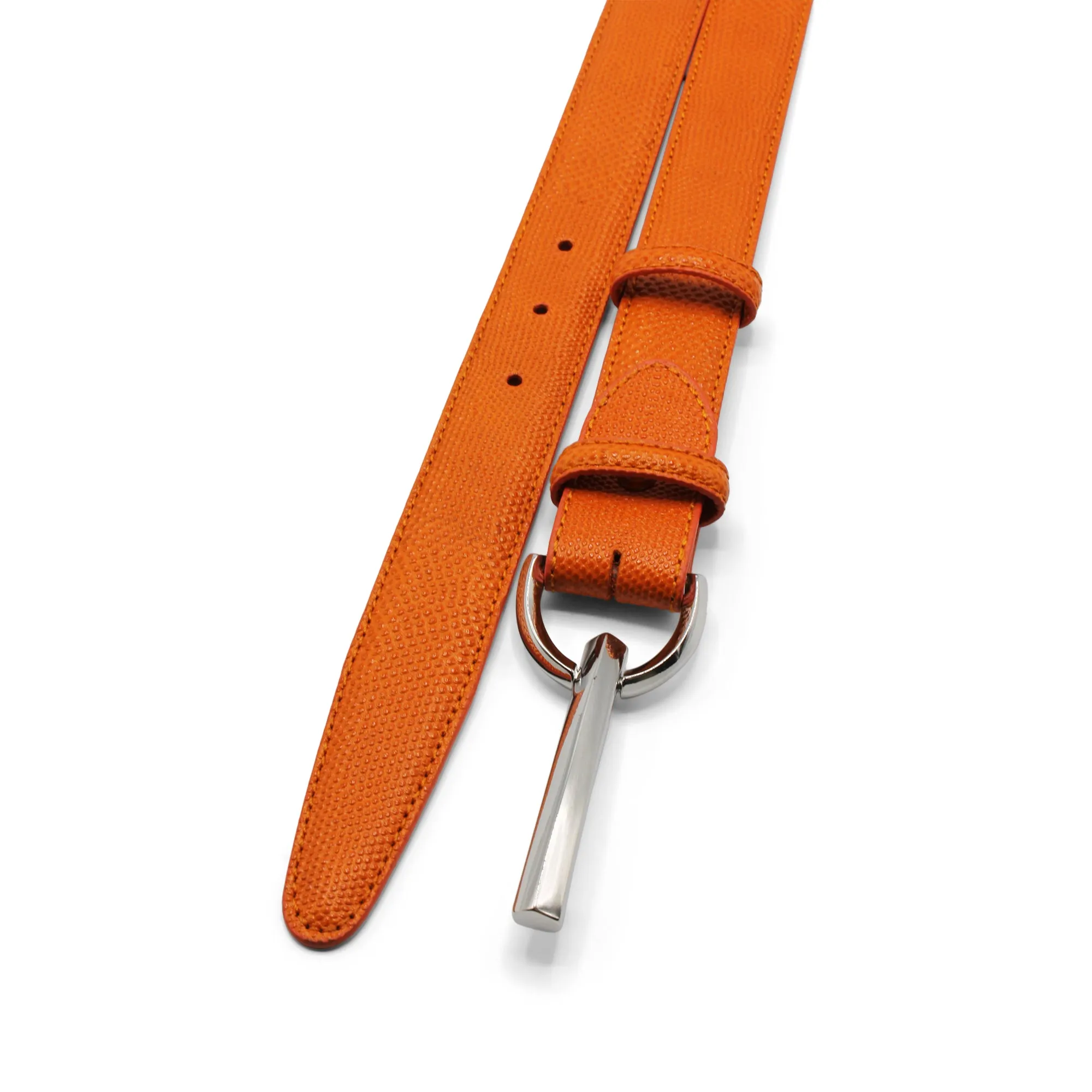 Narrow Tangerine Carung Stirrup Belt