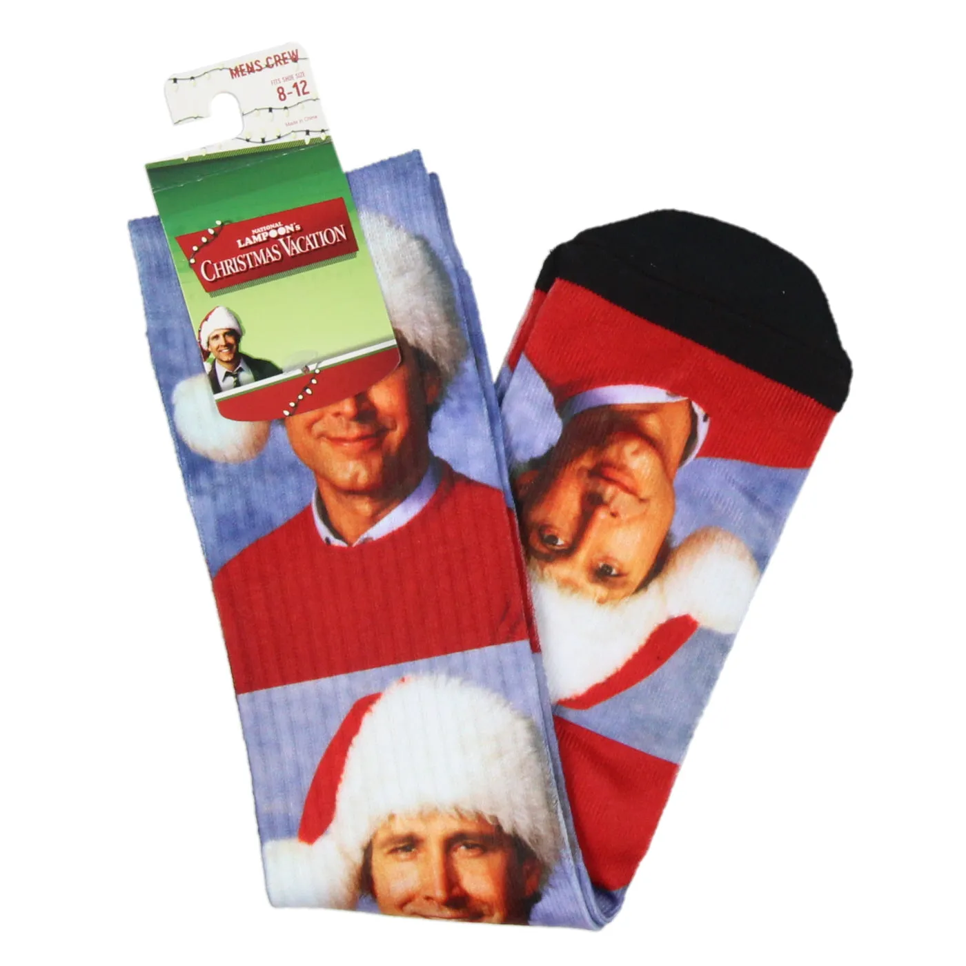 National Lampoon Christmas Vacation Clark Expressions Sublimated Crew Socks