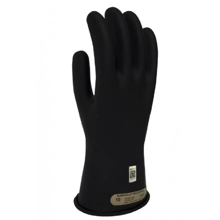 National Safety Apparel ArcGuard GC00B Class 00 Rubber Voltage Gloves, Black, 1 Pair