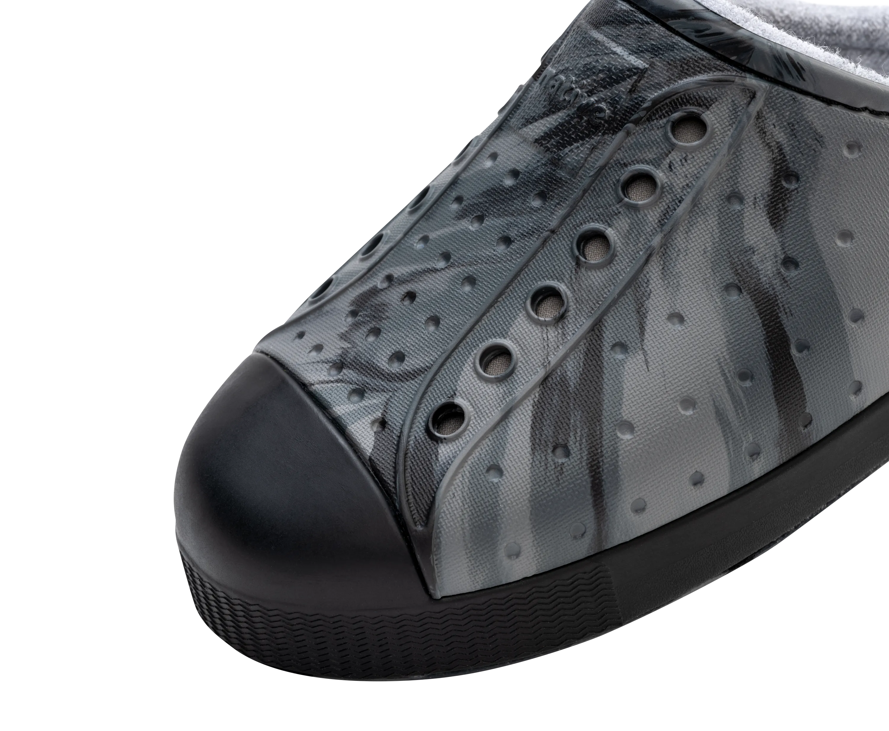 Native Jefferson French Terry Big Kids - Gravity Grey Marble / Jiffy Black