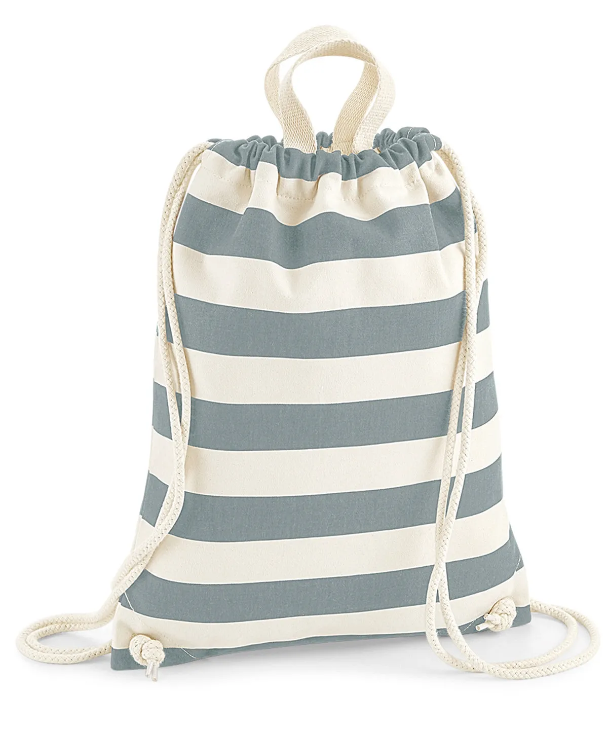 Natural/Navy - Nautical gymsac