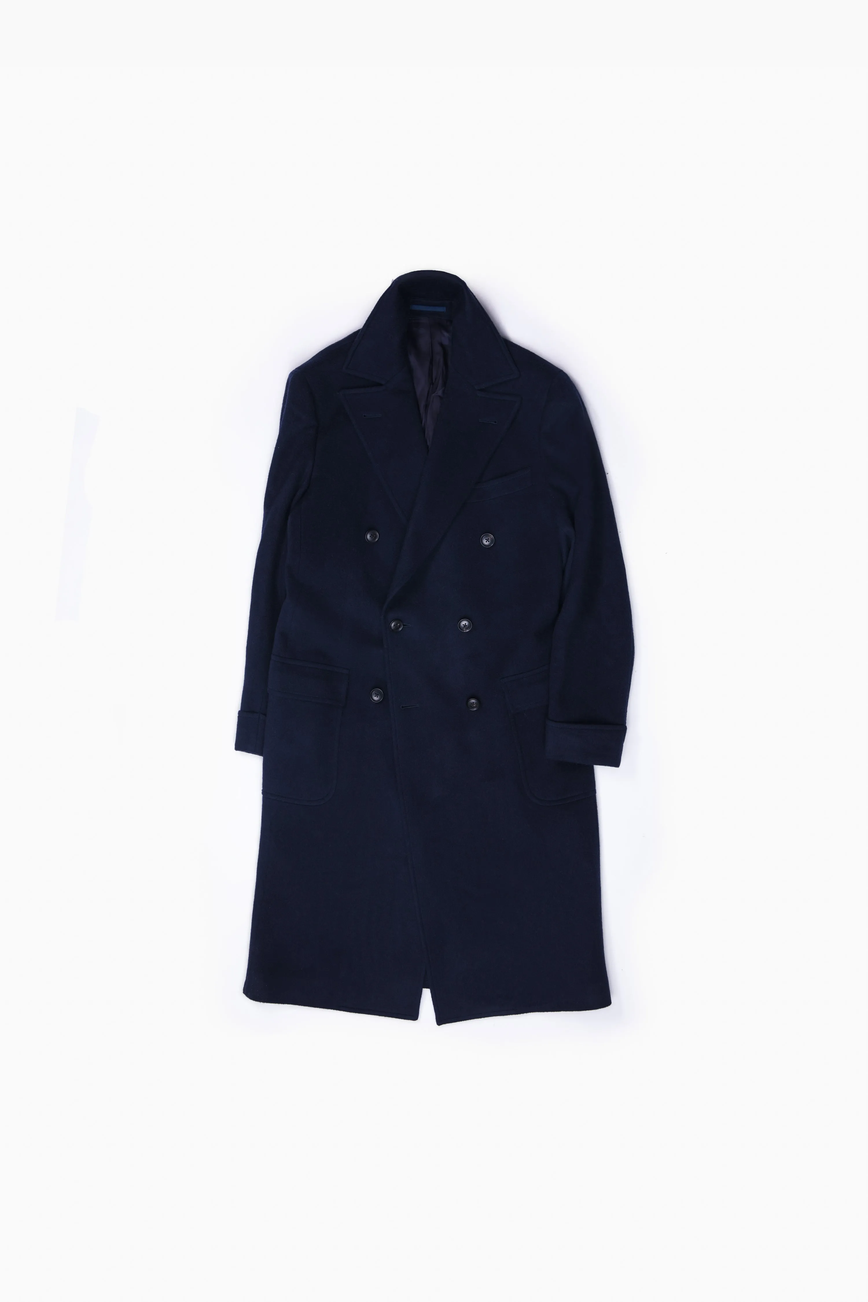 Navy Cashmere Coat