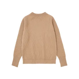 Navy Crewneck Camel