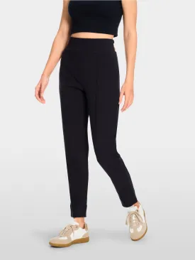 Navy Focha Ankle-Length Jersey Trousers