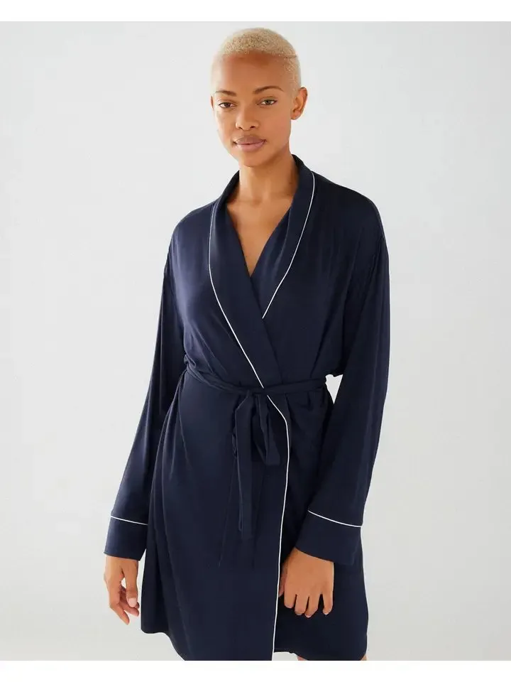 Navy Modal Robe