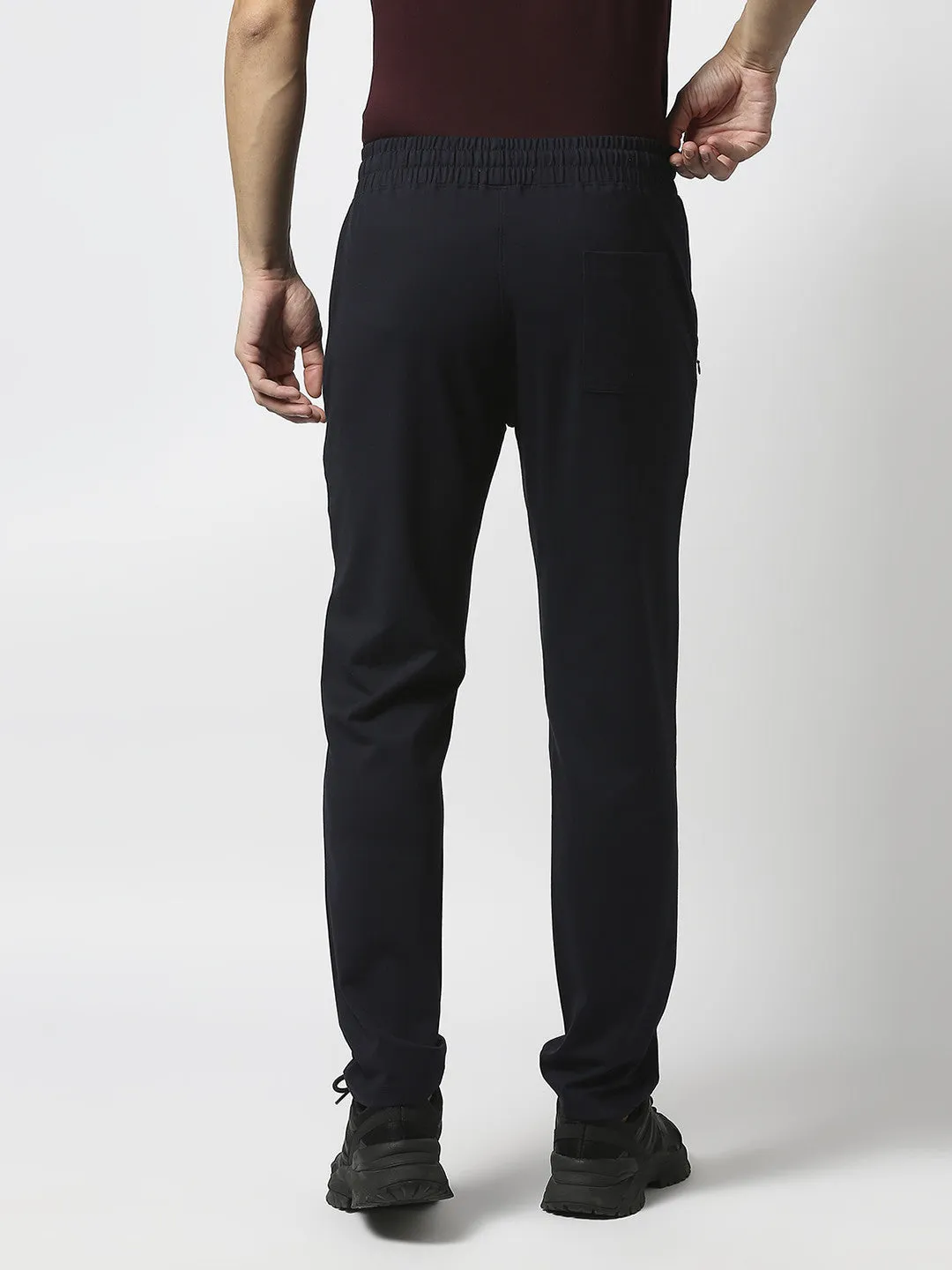 Navy Tencel Lycra Track pant