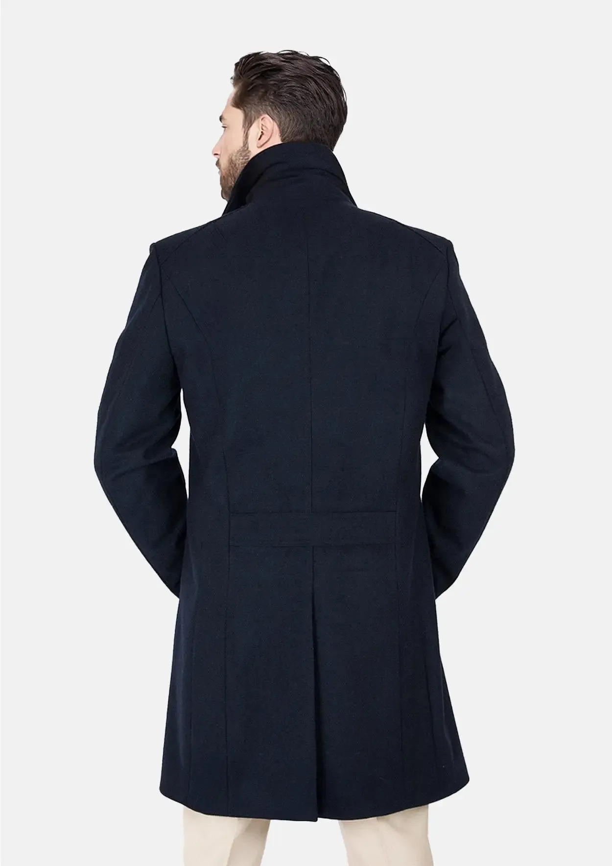 Navy Wool Signature Peacoat