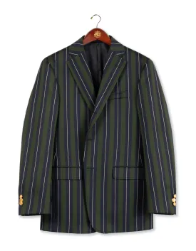 NAVY/GREEN STRIPE BLAZER