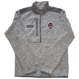 NC State Wolfpack Columbia City Grey Sweater Weather Half Zip Fleece Jacket