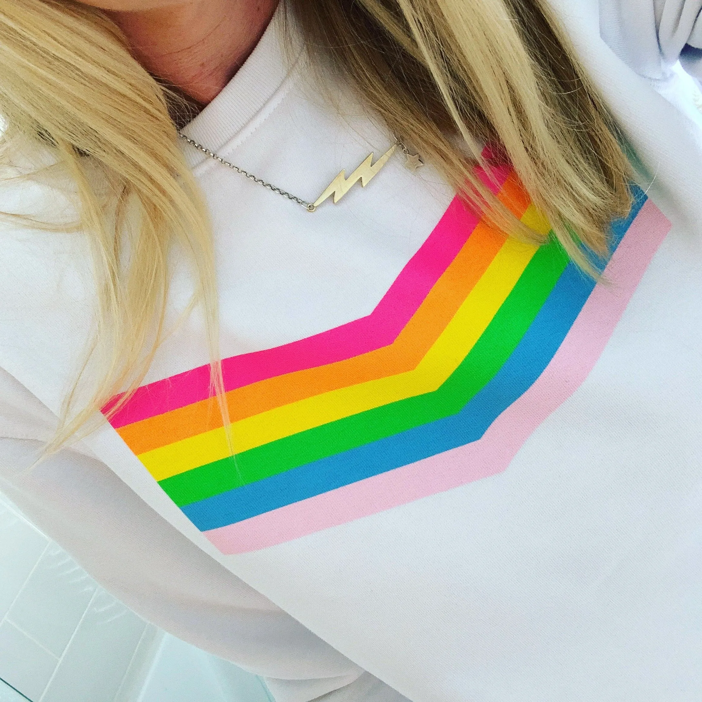 Neon chevron sweatshirt *now half price*