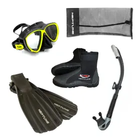 Neptune Alpheus Mask, Aruna Snorkel, Accelerate Fin Package