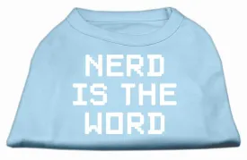 Nerd is the Word Screen Print Shirt Baby Blue M (12)