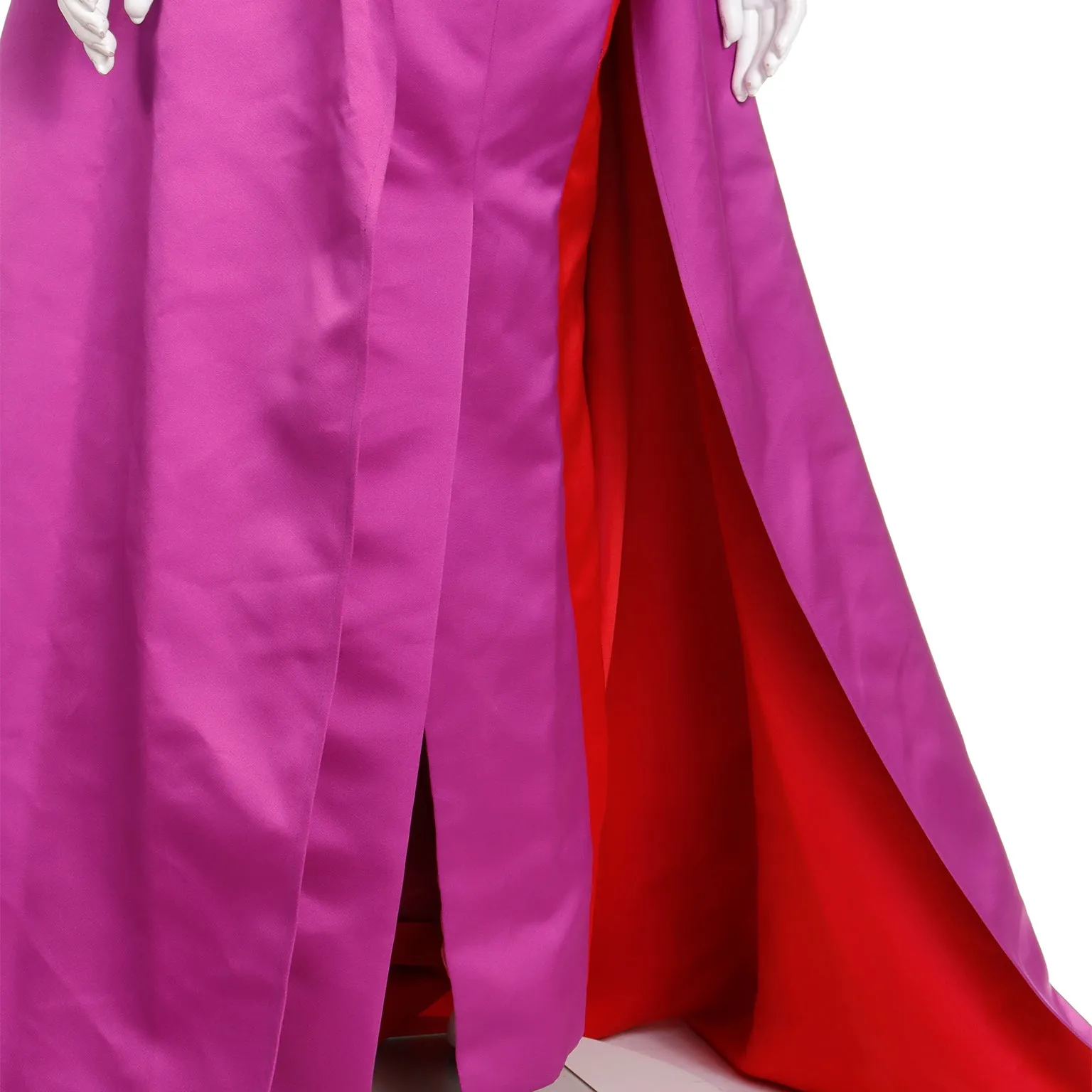 New 2022 Carolina Herrera Deadstock Strapless Red & Purple Evening Dress $5990