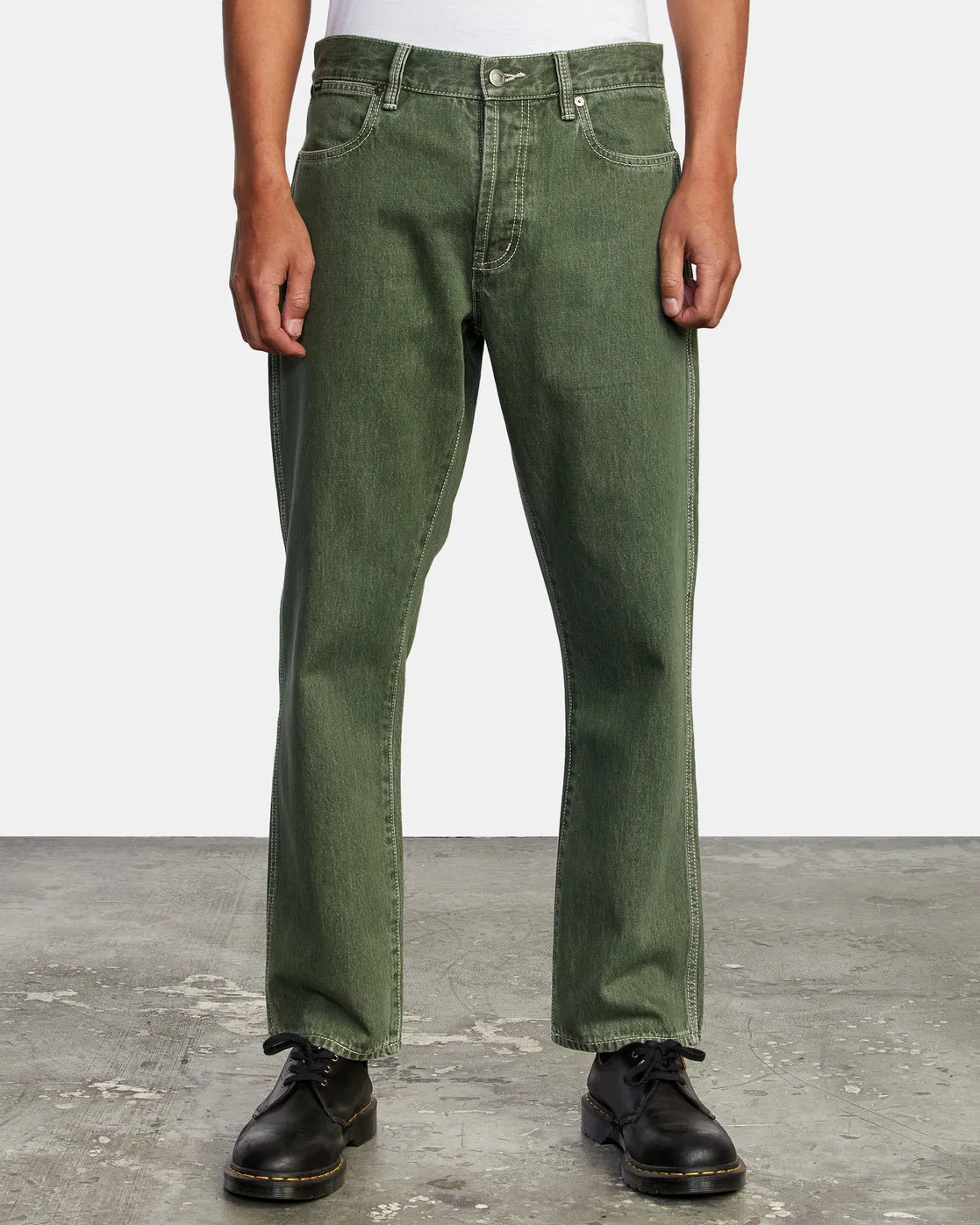 New Dawn Straight Fit Denim Jeans - Cactus