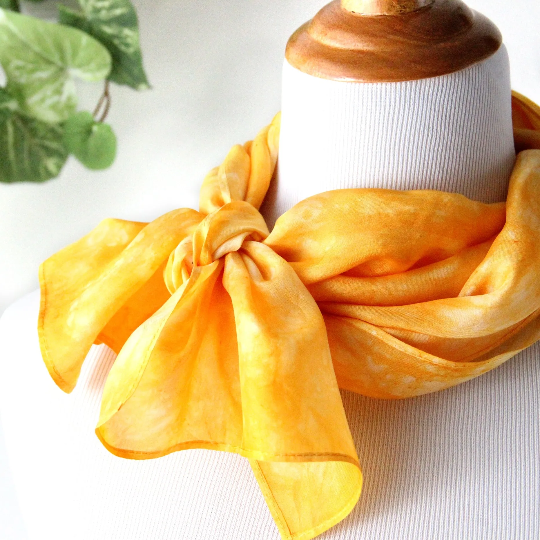 NEW! Hand Dyed Silk Scarf in Dandelion Gold by Ten Thousand Dandelions