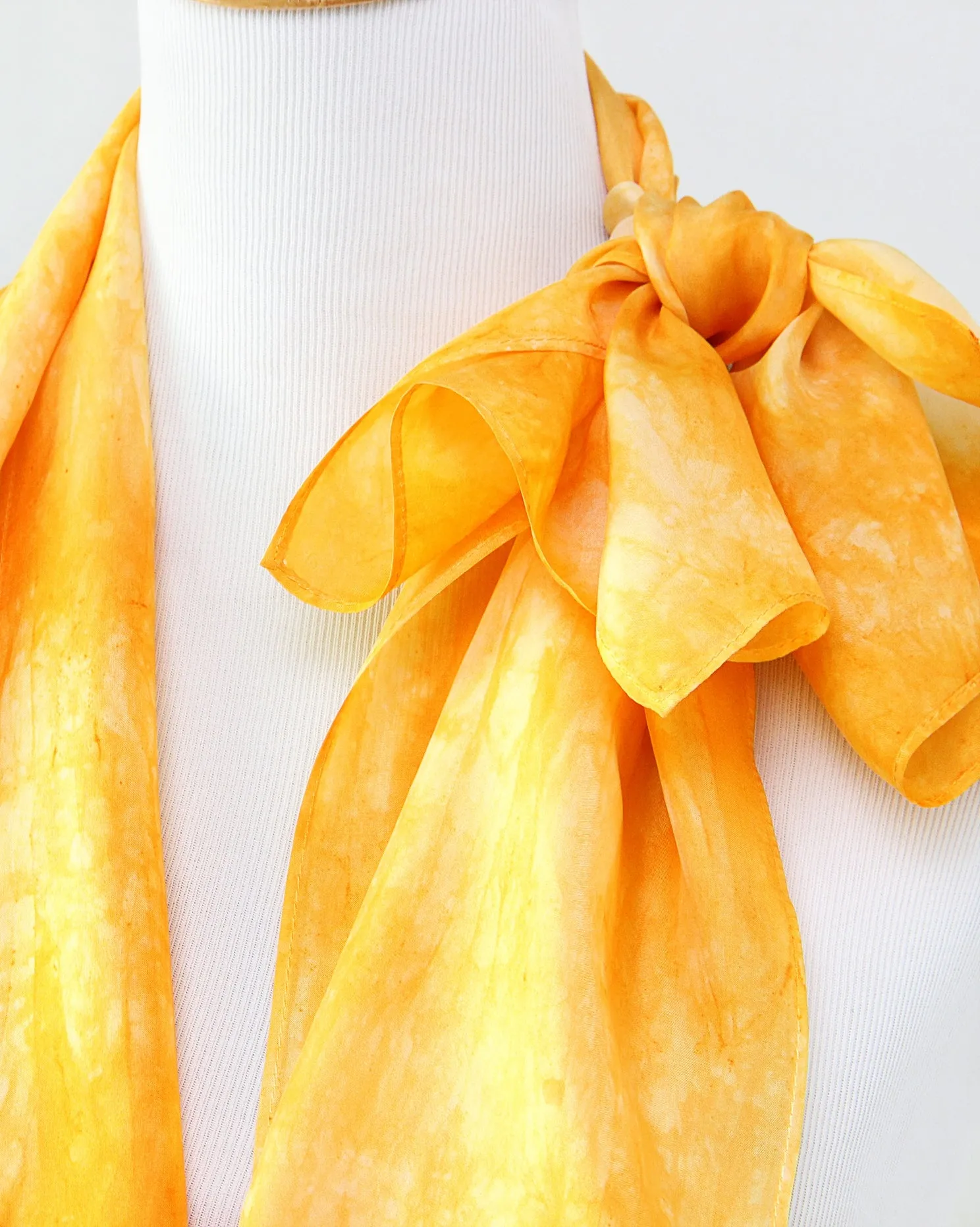 NEW! Hand Dyed Silk Scarf in Dandelion Gold by Ten Thousand Dandelions