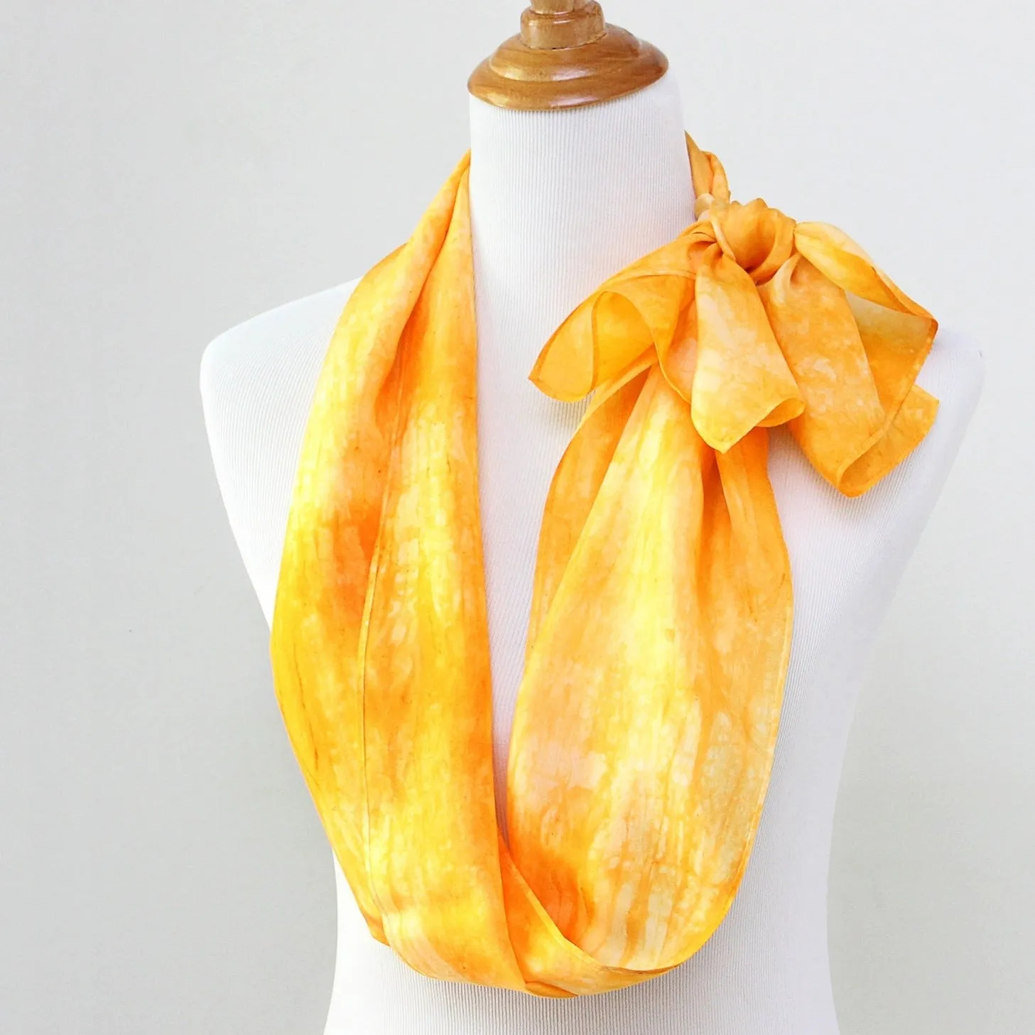 NEW! Hand Dyed Silk Scarf in Dandelion Gold by Ten Thousand Dandelions