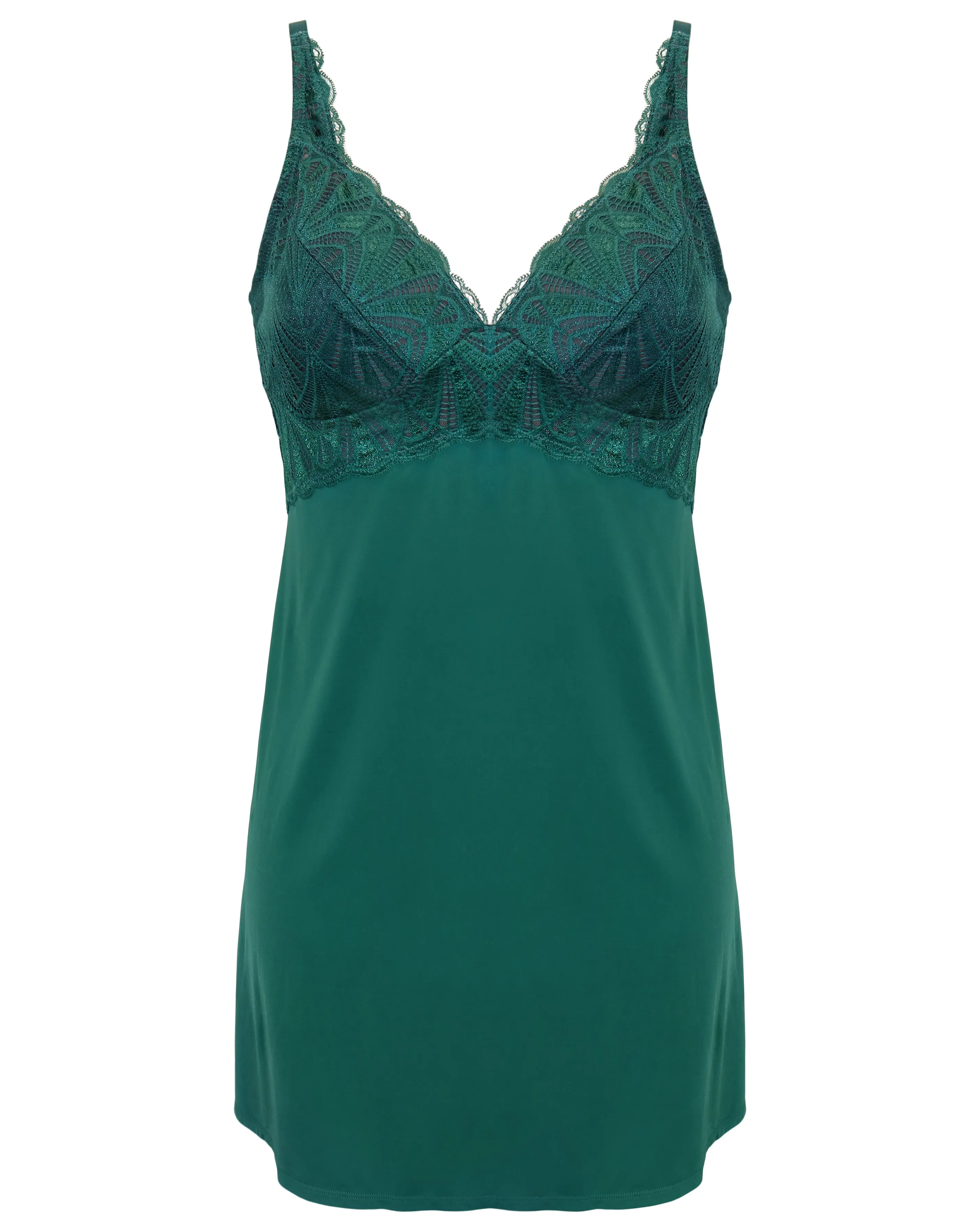 New Romance High Apex Chemise In Forest & Slate - Pour Moi