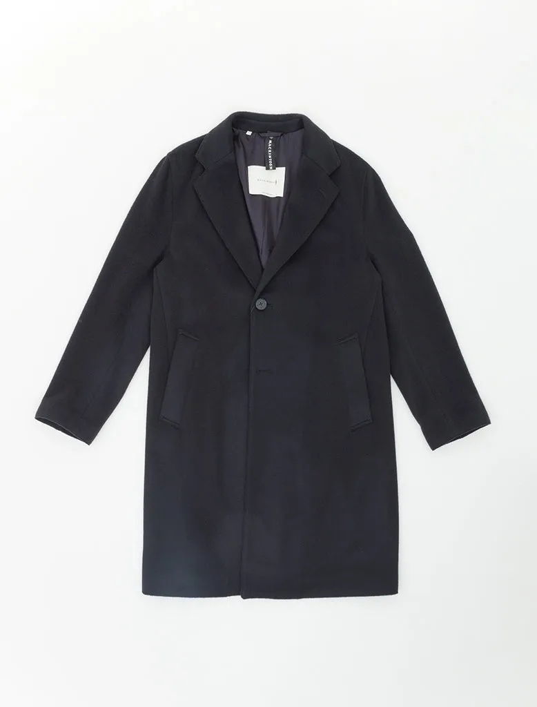 NEW STANLEY WOOL & CASHMERE COAT - Navy