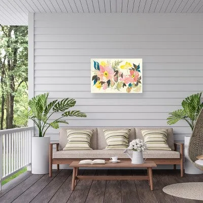 New - Trademark Fine Art Kristy Rice Pastel Garden I Outdoor Canvas Art