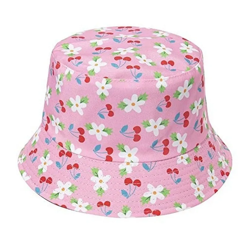 NEWBLOM Cute Flower Print Bucket Hat Fisherman Summer Animal Sun Cap