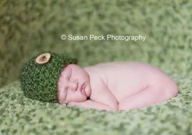 Newborn Baby Beanie Hat Grass Green