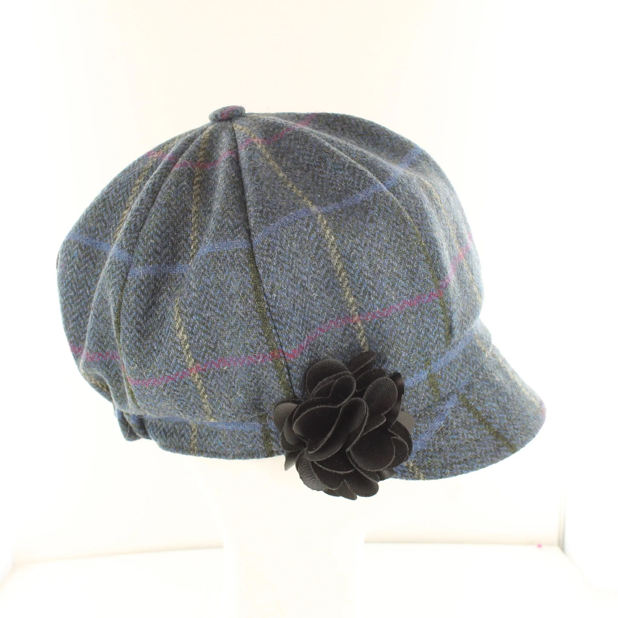 Newsboy Hat - Denim Multi Striped