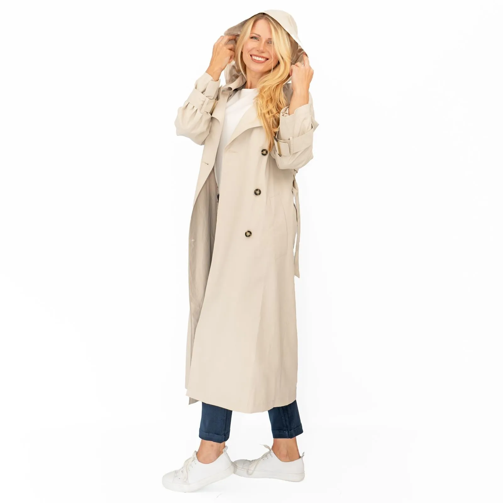 Next Womens Stone Belted Trench Coat